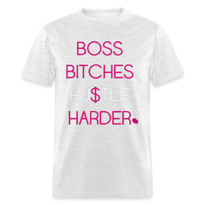 Women's Classic Boss Print T Shirt - light heather gray