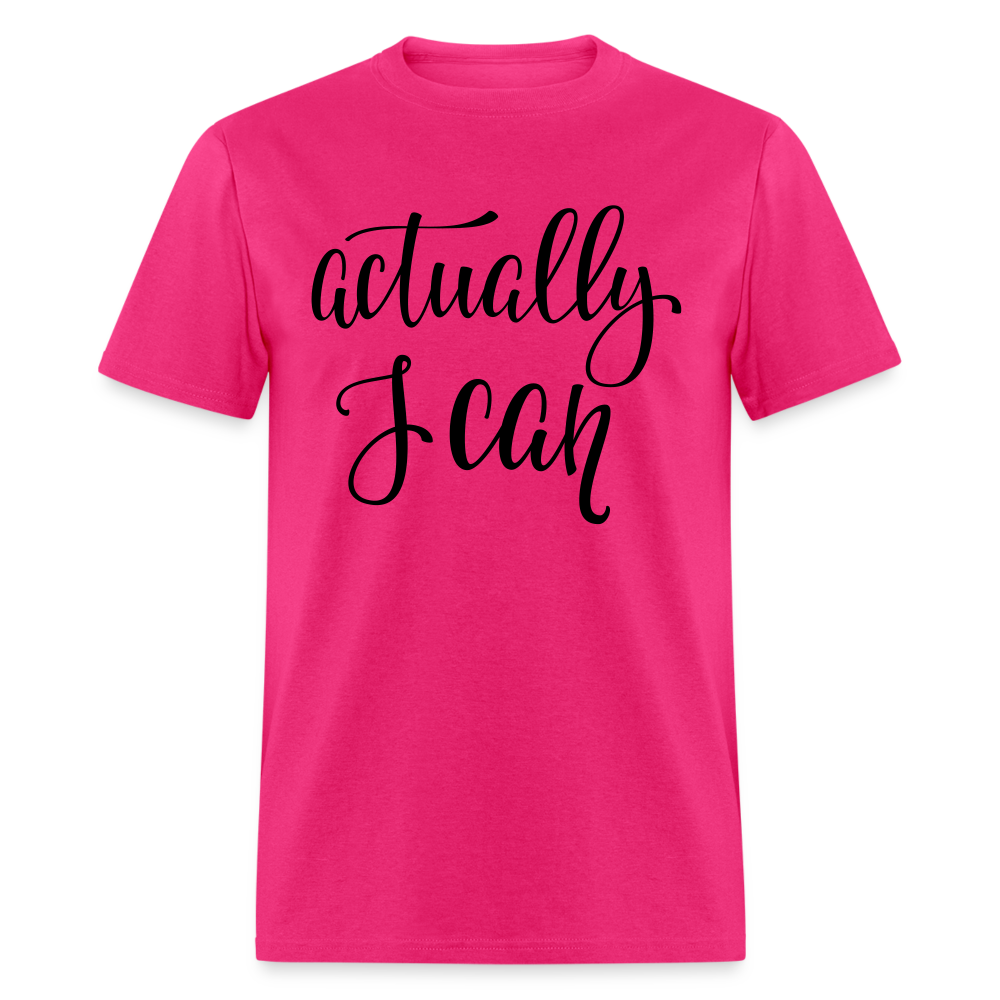 Unisex Classic  I Can Print T Shirt - fuchsia