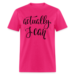 Unisex Classic  I Can Print T Shirt - fuchsia