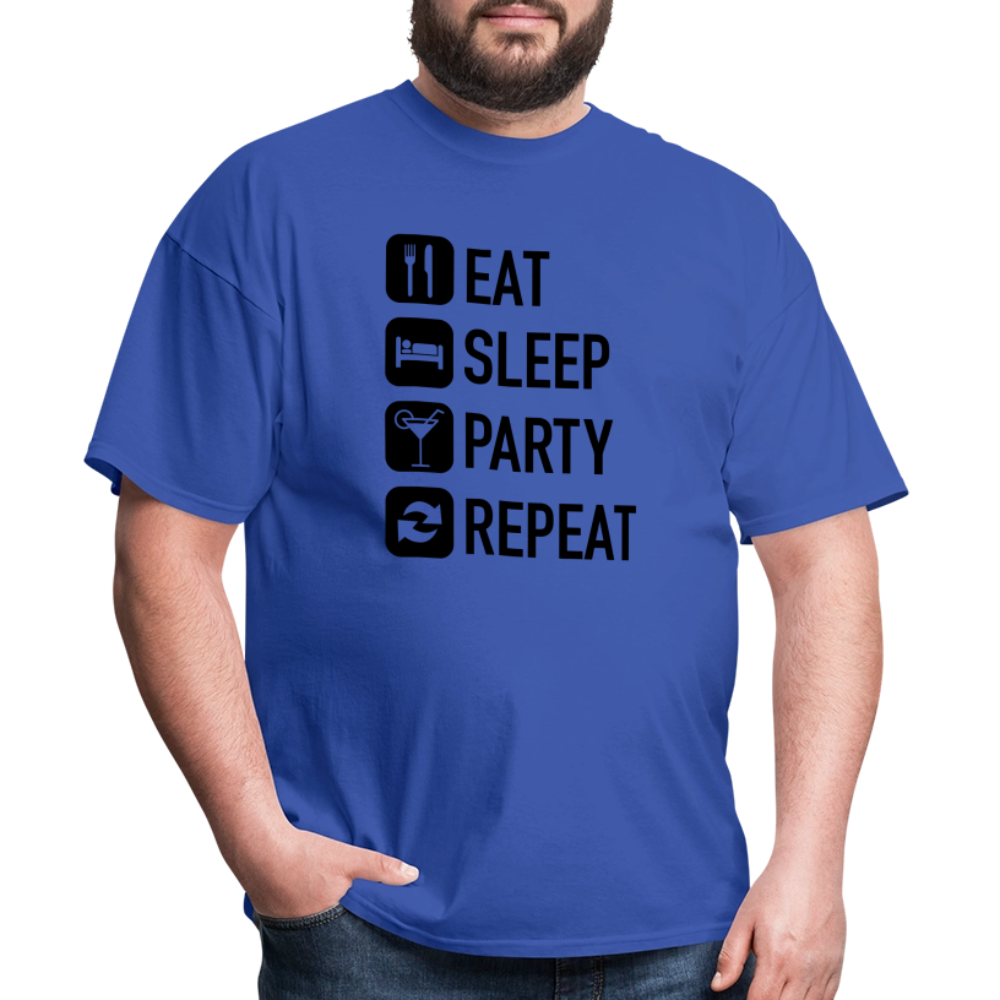 Unisex Classic Custom Party Repeat T Shirt - royal blue