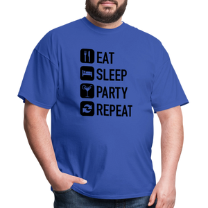 Unisex Classic Custom Party Repeat T Shirt - royal blue