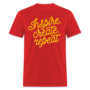 Unisex Custom Create Repeat T Shirt - red