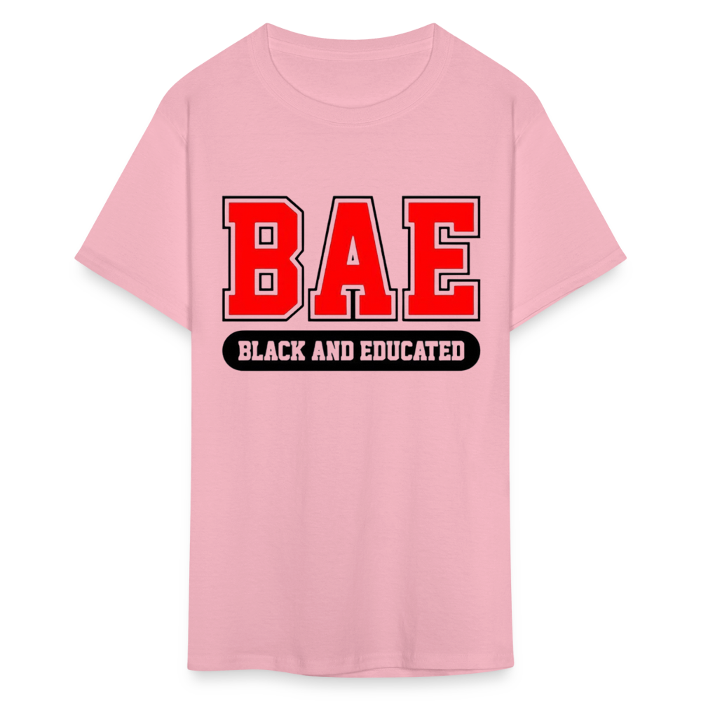 Unisex Classic Bae Print Fruit of The Loom T Shirt - pink