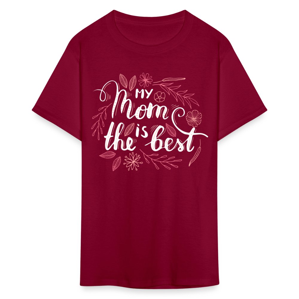 Women's Classic Custom Mother's T Shirt - burgundy