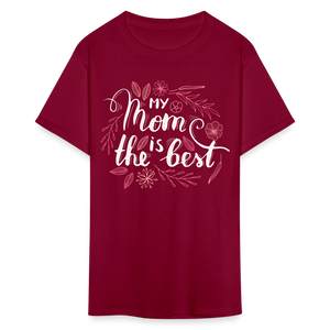 Women's Classic Custom Mother's T Shirt - burgundy