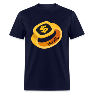 Men's Hustle Print T Shirt - navy