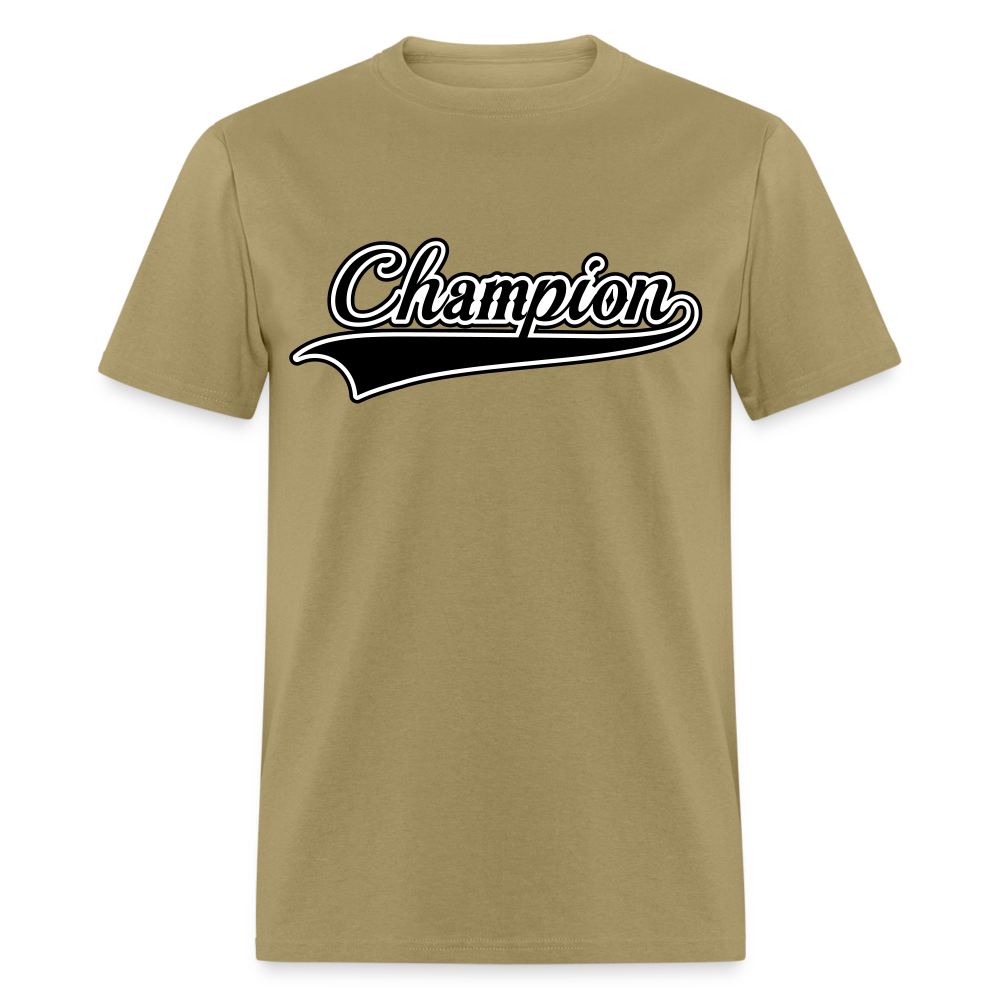 Adult Unisex Regular Fit Champion T Shirt - khaki