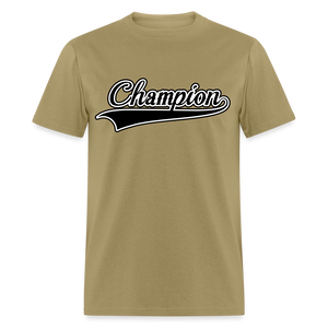 Adult Unisex Regular Fit Champion T Shirt - khaki