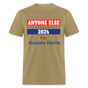 Unisex Classic Vote 2024 Print T Shirt - khaki