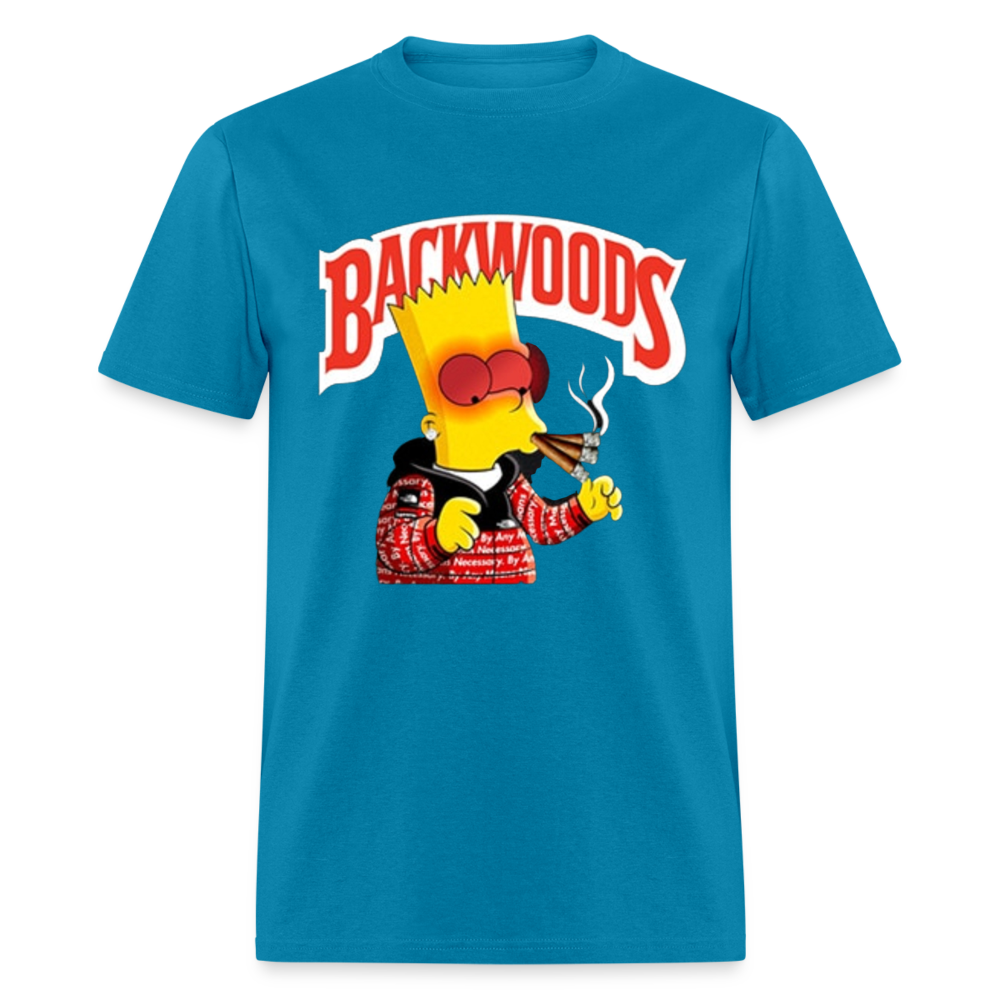 Unisex Backwoods Bart Print T Shirt - turquoise