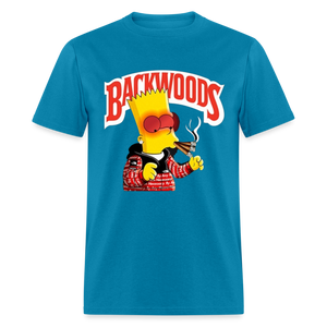 Unisex Backwoods Bart Print T Shirt - turquoise