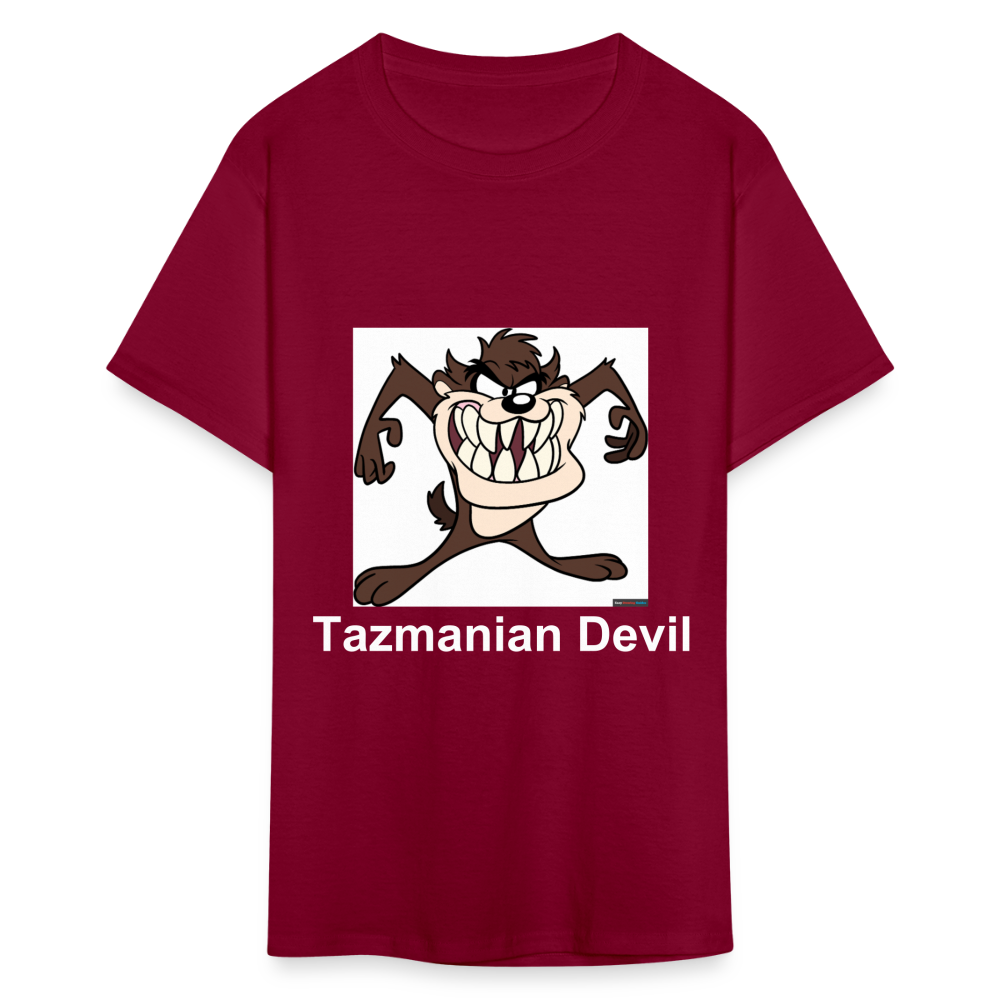 Unisex Tazmanian Devil Classic Print T Shirt - burgundy