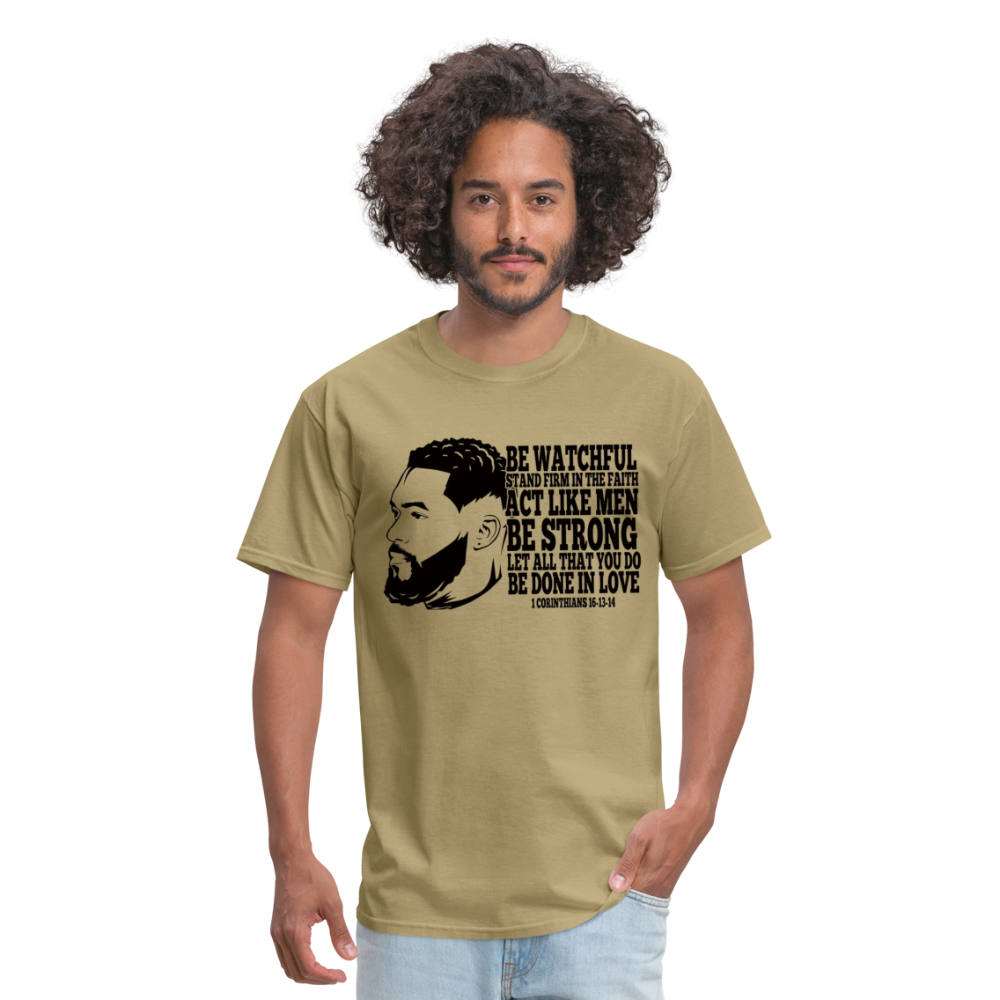 Men's Fruit of the Loom Classic Strong Print T Shirt - khaki