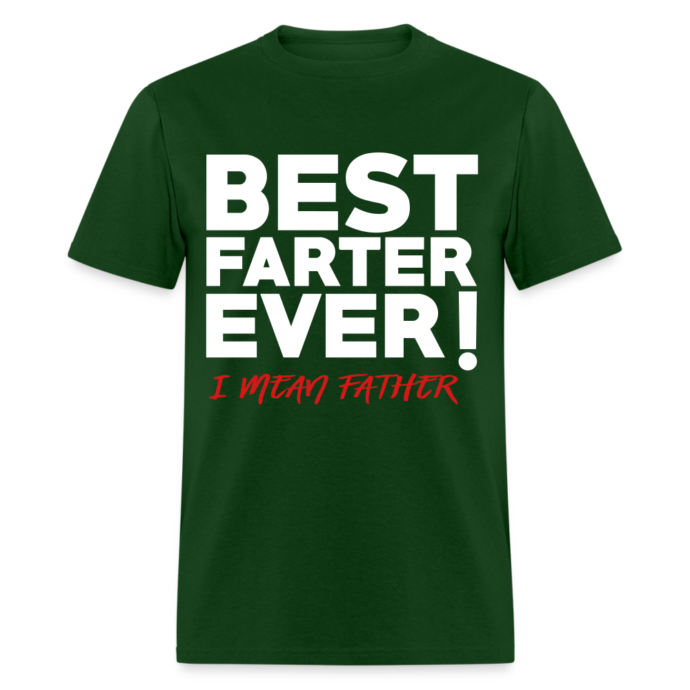 Men's Best Father Ever Print T-Shirt - forest green