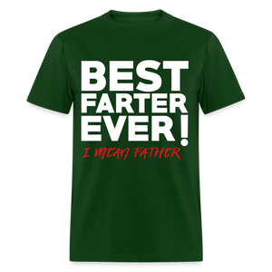 Men's Best Father Ever Print T-Shirt - forest green