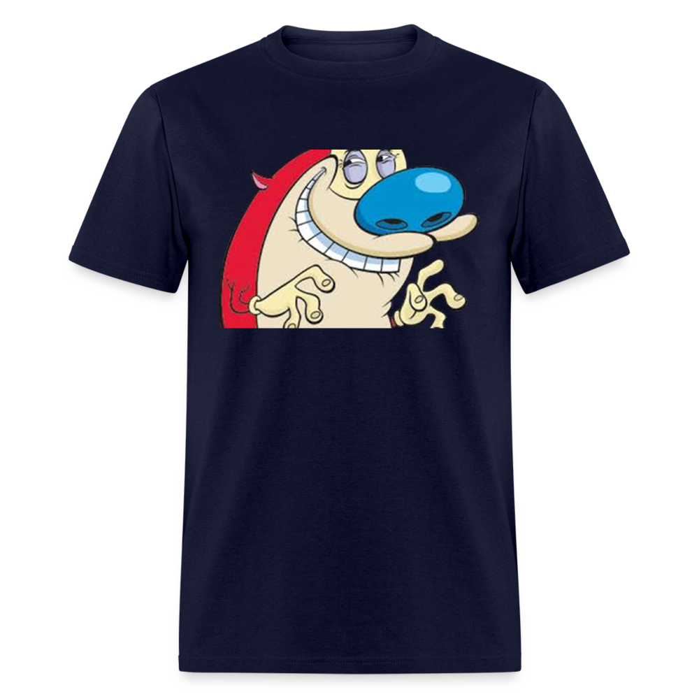 Unisex Ren & Stimpy Print T Shirt - navy