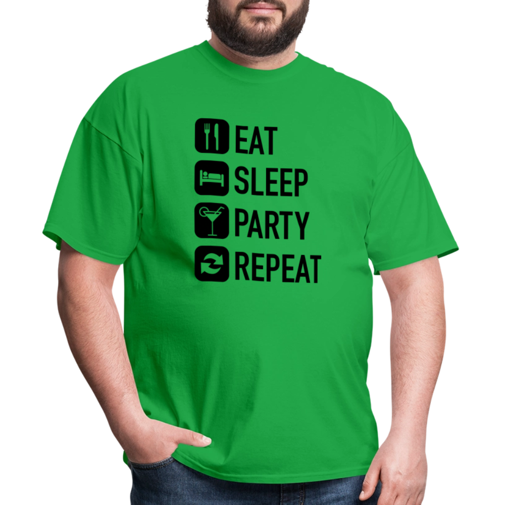 Unisex Classic Custom Party Repeat T Shirt - bright green