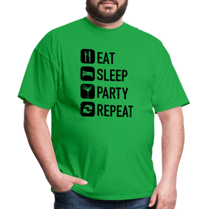 Unisex Classic Custom Party Repeat T Shirt - bright green