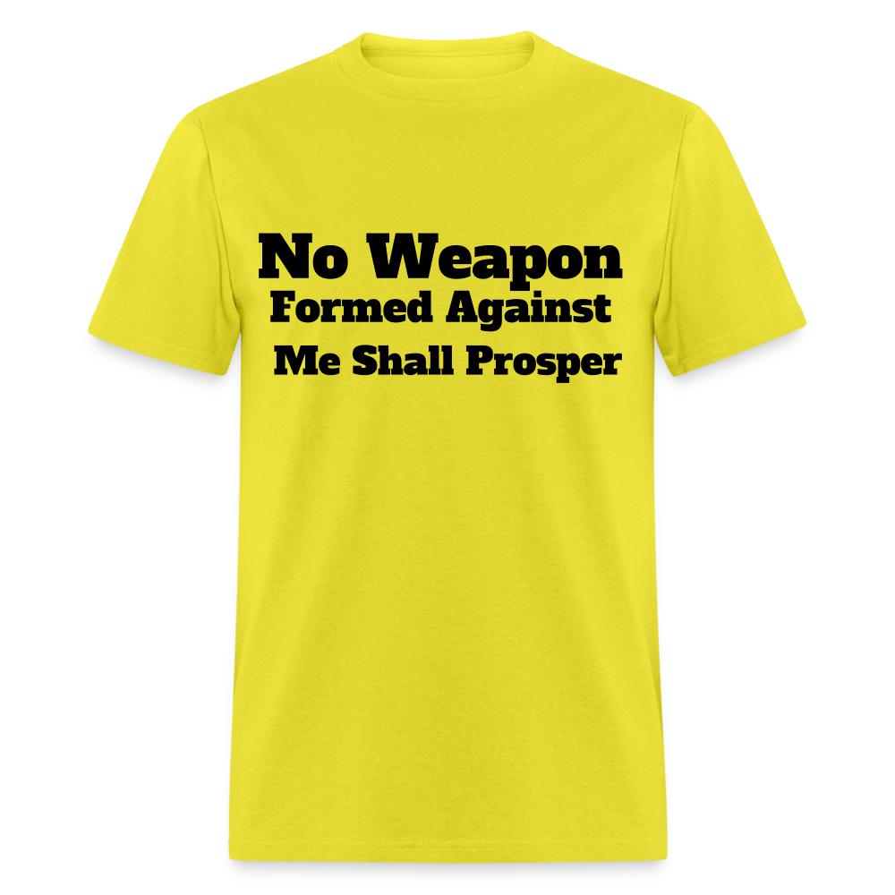 Adult Unisex  No Weapon Print T Shirt - yellow