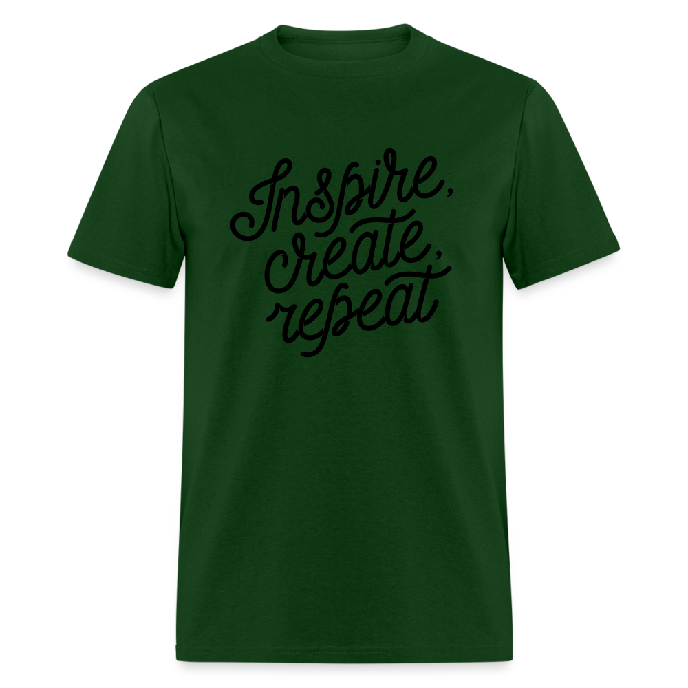 Unisex Classic Inspire Print T Shirt - forest green