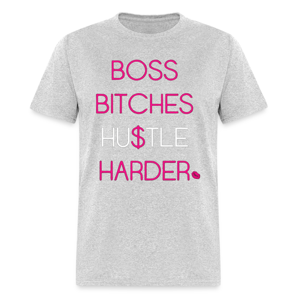 Women's Classic Boss Print T Shirt - heather gray