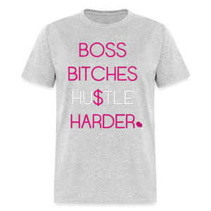 Women's Classic Boss Print T Shirt - heather gray