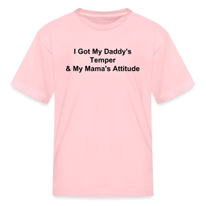 Kids Unisex Attitude Custom T Shirt - pink