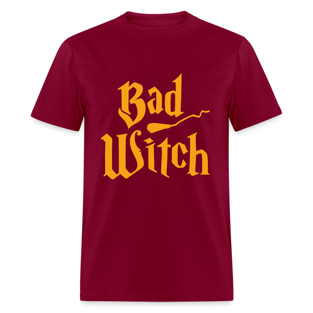 Women's Classic Halloween Print T Shirt - burgundy