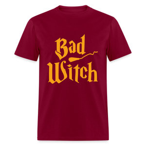 Women's Classic Halloween Print T Shirt - burgundy