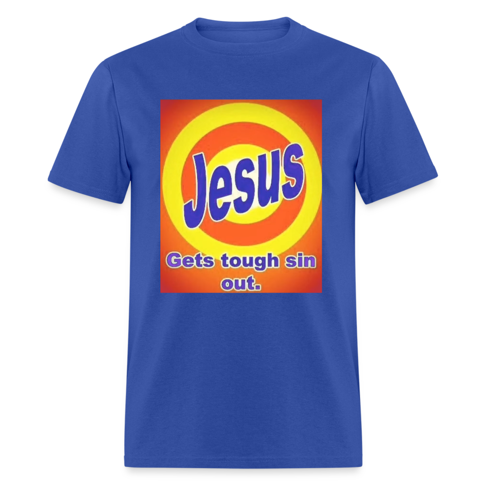 Unisex Classic Jesus Print T Shirt - royal blue