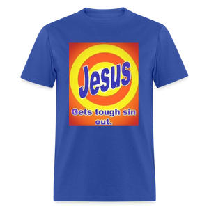 Unisex Classic Jesus Print T Shirt - royal blue