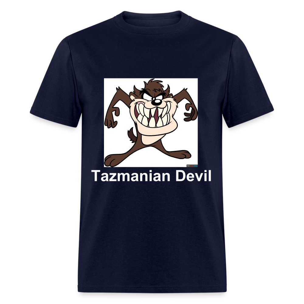 Unisex Tazmanian Devil Classic Print T Shirt - navy