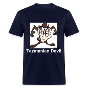 Unisex Tazmanian Devil Classic Print T Shirt - navy