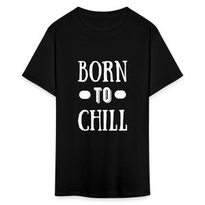 Unisex Born to Chill Print T Shirt - black