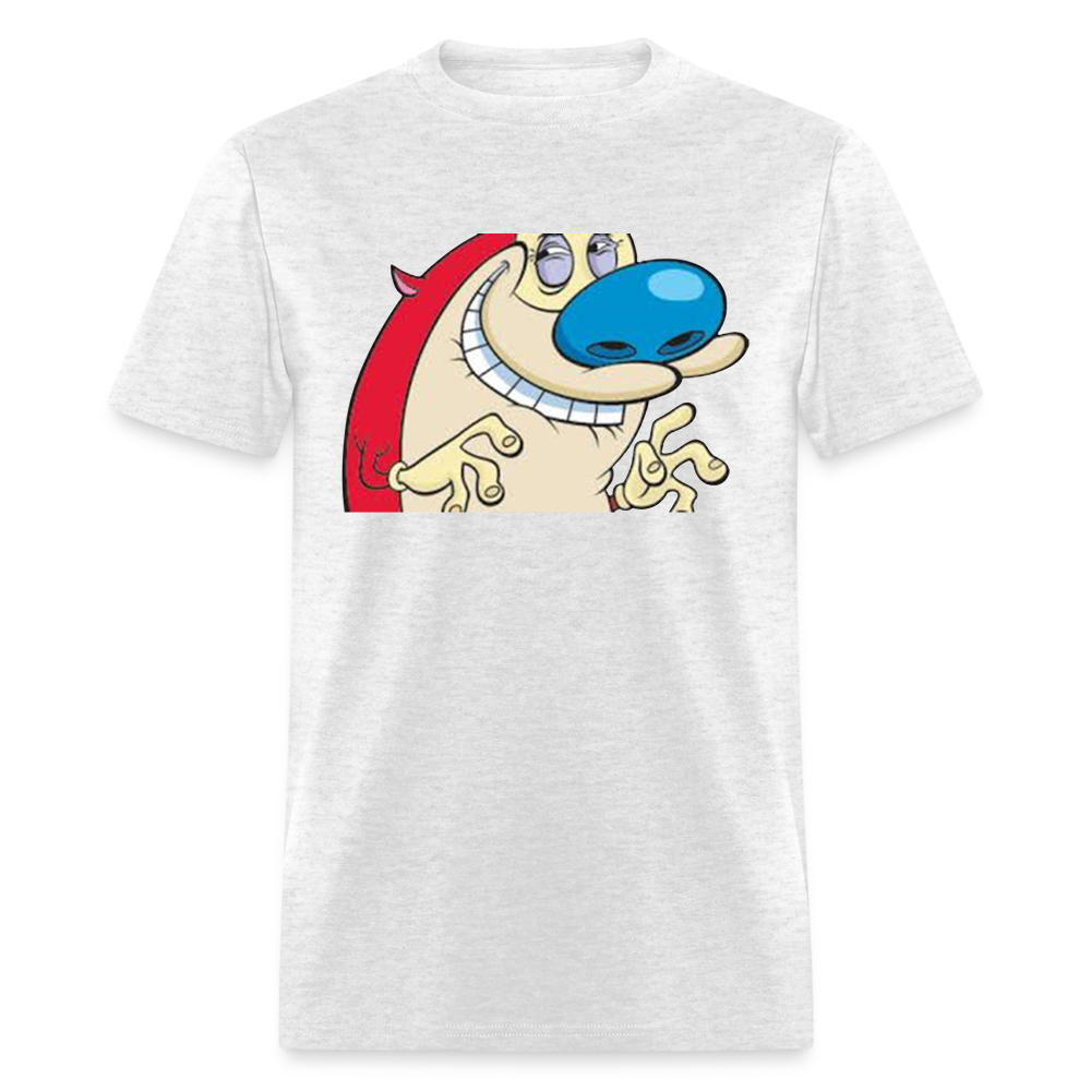 Unisex Ren & Stimpy Print T Shirt - light heather gray