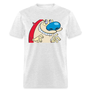 Unisex Ren & Stimpy Print T Shirt - light heather gray