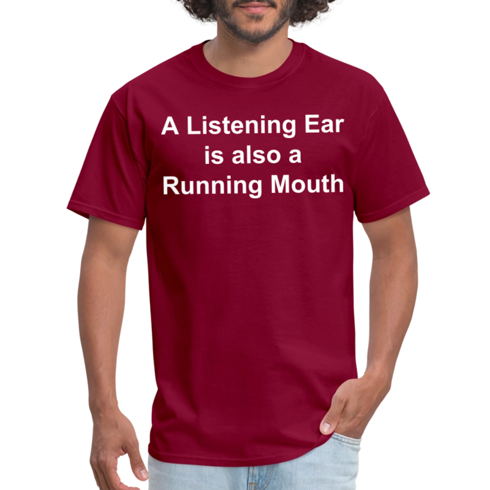 Unisex Classic Custom Running Mouth T Shirt - burgundy