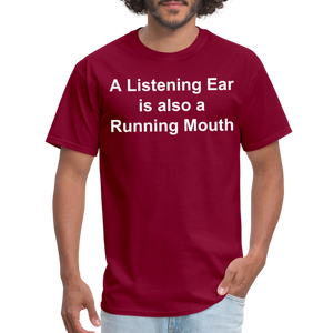 Unisex Classic Custom Running Mouth T Shirt - burgundy