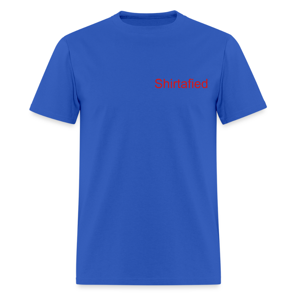 Unisex Shirtafied Print Gildan T Shirt - royal blue