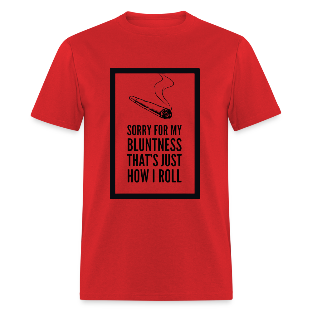 Unisex Classic Bluntness Print T Shirt - red