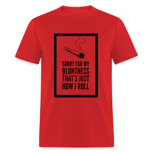 Unisex Classic Bluntness Print T Shirt - red