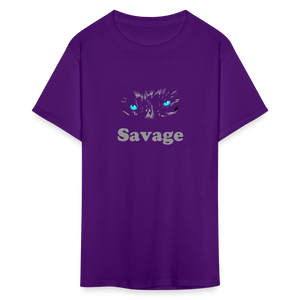 Unisex Savage Print T Shirt - purple