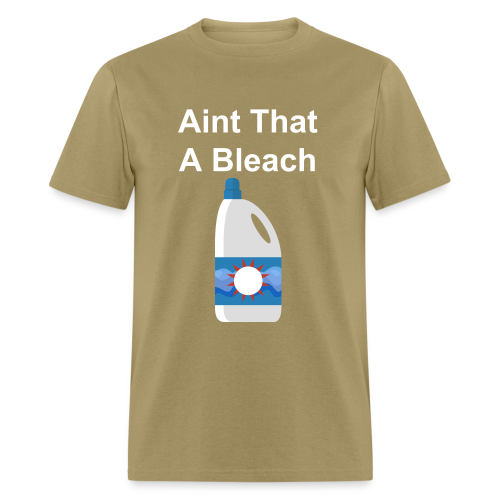 Unisex Bleach Print T Shirt - khaki