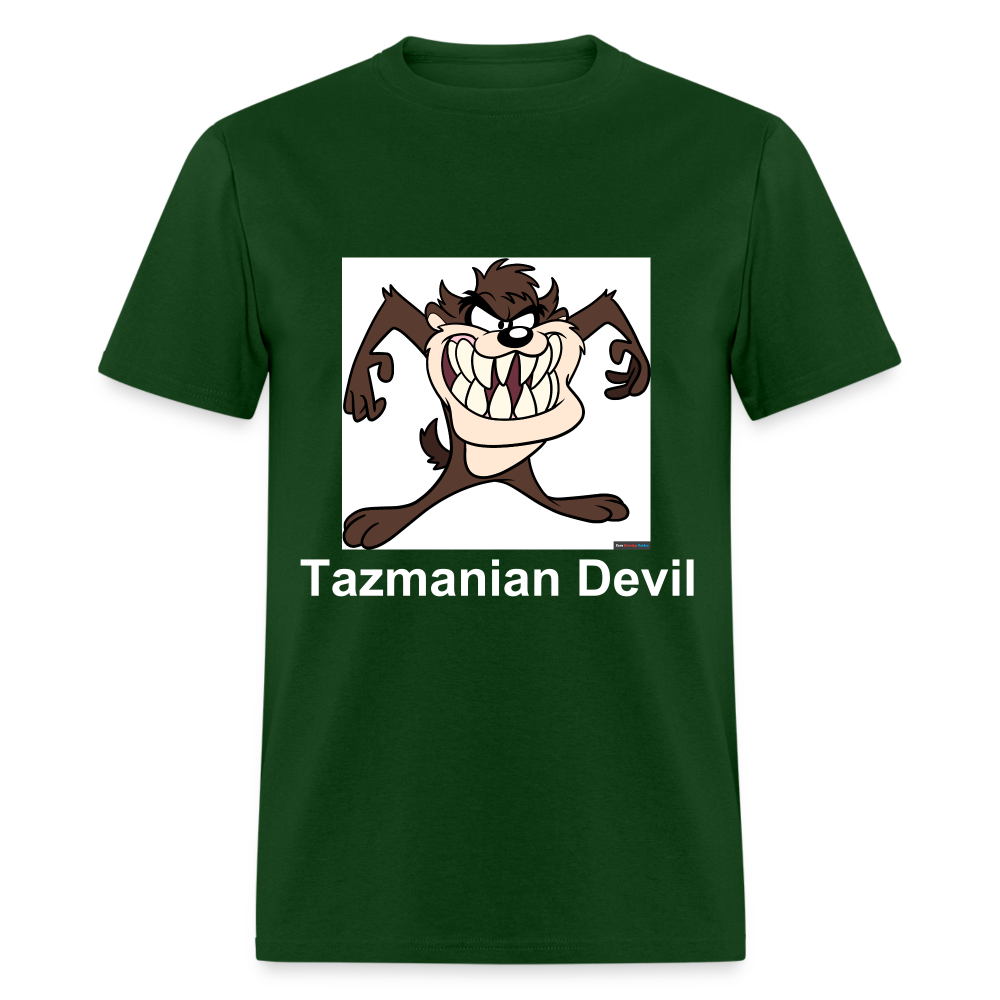 Unisex Tazmanian Devil Classic Print T Shirt - forest green