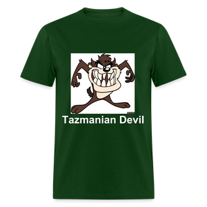 Unisex Tazmanian Devil Classic Print T Shirt - forest green