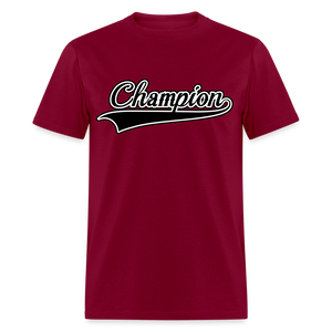 Adult Unisex Regular Fit Champion T Shirt - burgundy