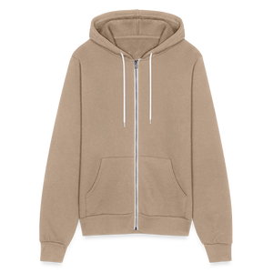 Bella + Canvas Unisex Full Zip Eagles Print Hoodie - tan