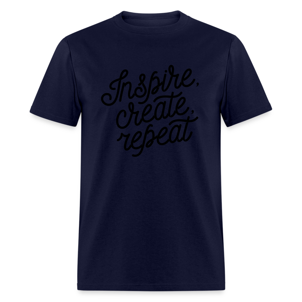 Unisex Classic Inspire Print T Shirt - navy