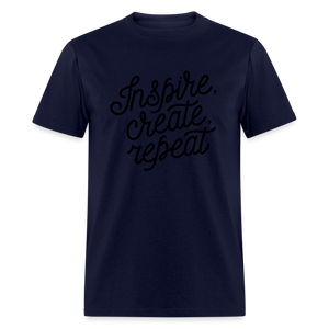 Unisex Classic Inspire Print T Shirt - navy