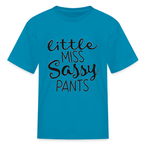 Kids and Babies Miss Sassy Pants Print T Shirt - turquoise